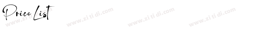 Price List字体转换